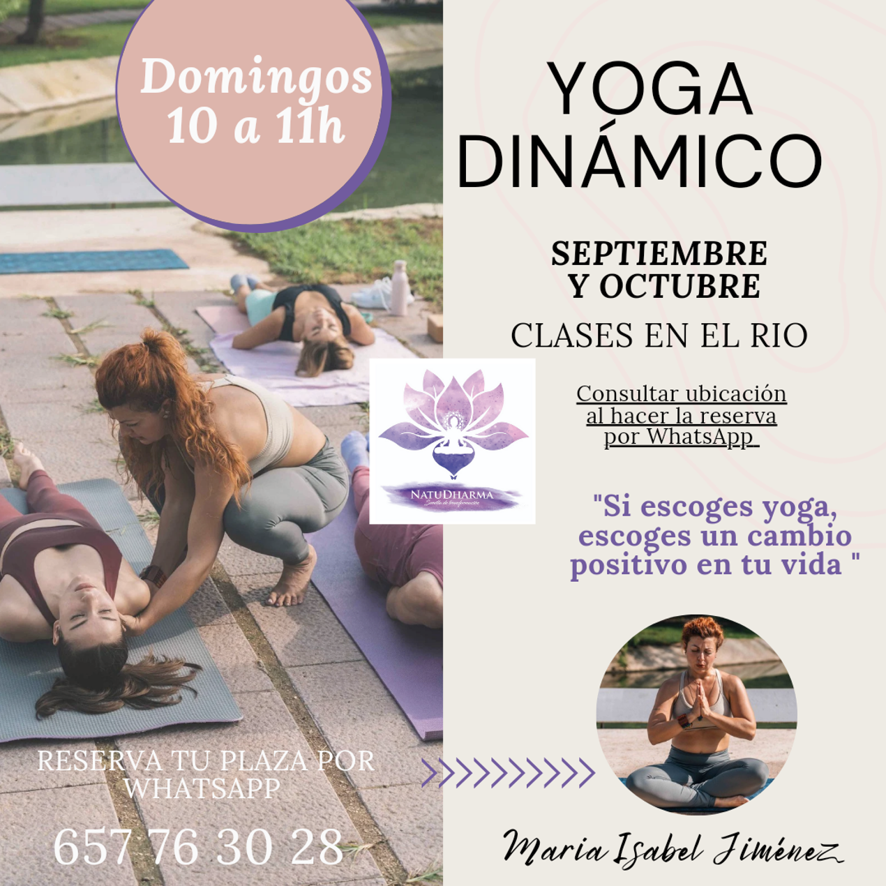 YOGA DINÁMICO - SEPTIEMBRE Y OCTUBRE